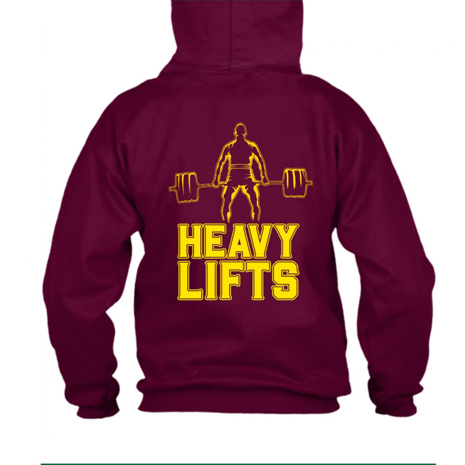 heavylifts hoodie herren brugundy back