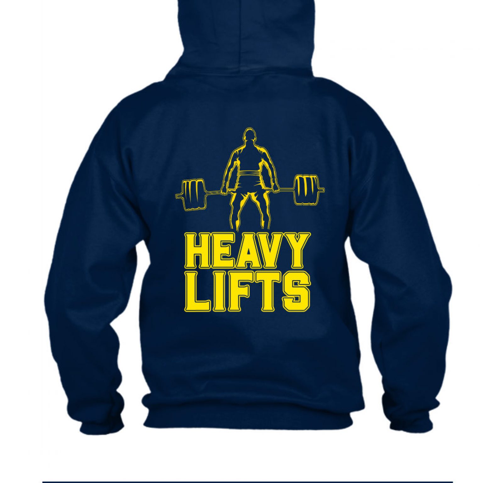 heavylifts hoodie herren navy back