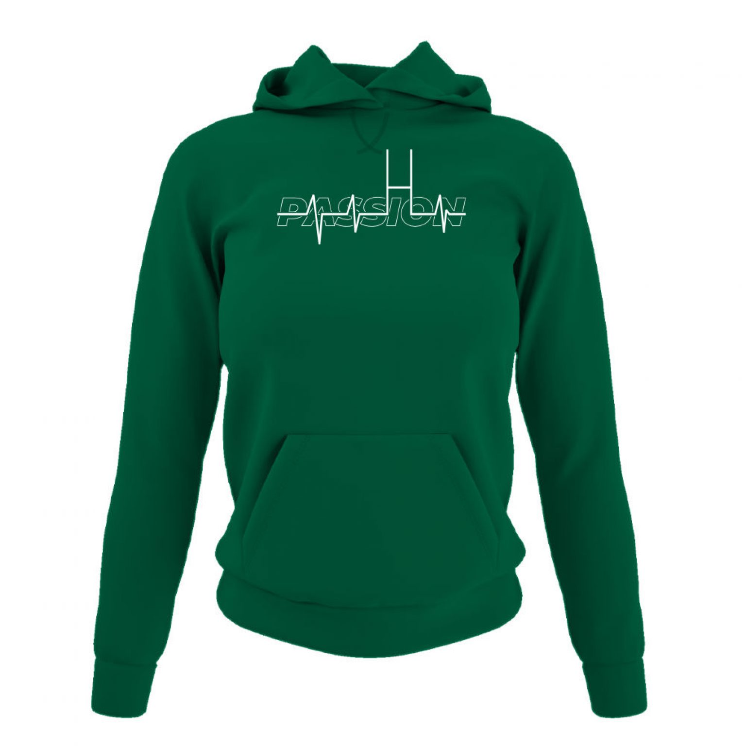 passion hoodie damen green front