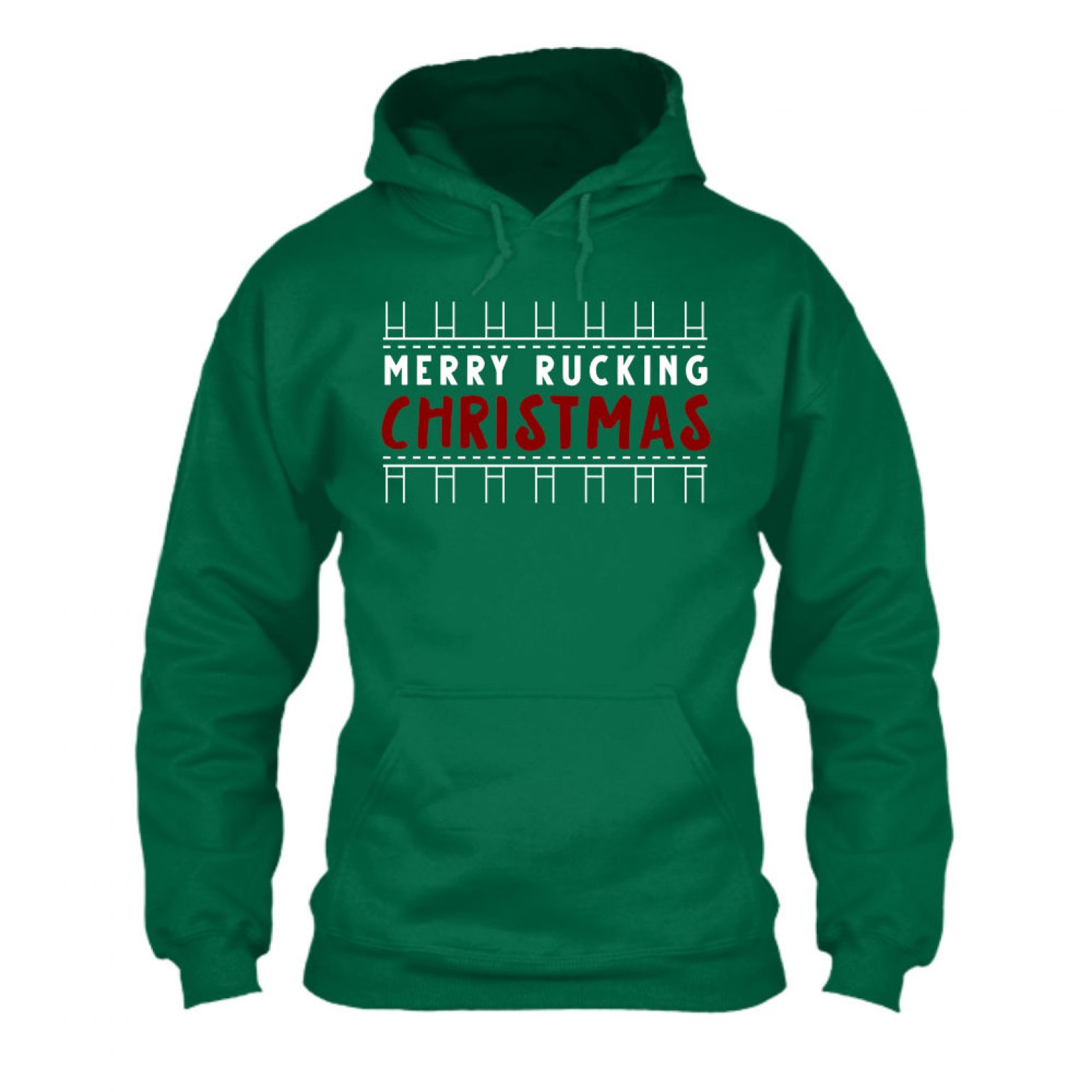 merryruckingchristmas herren hoodie green